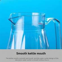 1pc Plastic Water Jug With Handle For Restaurant; Large Capacity Transparent Juice Jug Made Of Acrylic