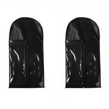 6 Stücke/3 Stücke/1 Stück extra lange Perücken Ständer Aufbewahrungstaschen mit Aufhängehaken - Klares Frontfenster, robuste Kunststoff Perücken Reisekoffern mit Reißverschluss für lange Perücken, Pferdeschwänze, Hochsteckfrisuren, Haarverlängerungen - Salon & Zuhause Organizer, Perücken Zubehör, transparentes Fensterdesign, faltbares Design