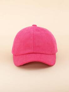 1pc Versatile Corduroy Baseball Cap, Warm Outdoor Cap For Kids - 1PC - View 11