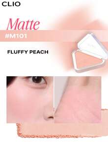 Clio K-Beauty Essential Blush - TAP Powder Blush, Tekstur Bedak Halus, Formula Lembut, Hasil Akhir Matte & Pearlescent Alami, Kilau Bercahaya, Mudah Diaplikasikan, Tidak Berminyak, Praktis untuk Bepergian, Mudah Dibaurkan, Cocok untuk Riasan Bibir & Pipi, Gaya Riasan Korea - M101 PERsik Halus - View 2