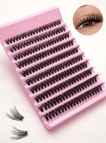 40D/40D*2 200pcs Fluffy Eyelash Extensions 8mm-16mm D Curl Individual Lashes, Makeup Tools For Dense Natural & Dramatic Look, DIY At Home Lash Clusters,Eye Lash Clusters,Individual Eyelashes,Lashes,Fake Lashes - D - View 2
