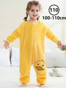 MICHLEY 1pc Baby Cartoon Animal Flannel Cute Sleeping Bag, Long Sleeve Zipper Comfortable Unisex Infant Supplies, Suitable For Living Room, Halloween, Party Wear - Multicolor - View 25