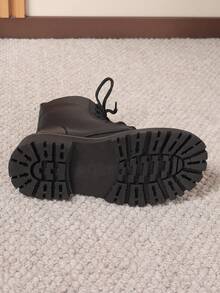 2025新款秋冬'女鞋'厚底大码学生鞋'时尚百搭休闲'女鞋'侧拉链'学生鞋'青少年中学生鞋'学生靴'休闲踝靴