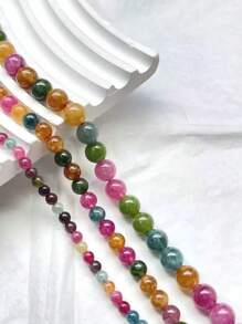 Vintage Colorful Beryl Beaded Necklace, Bohemian Style Bead Choker Necklace With Natural Stones, Gift For Women, Mother's Day Gift