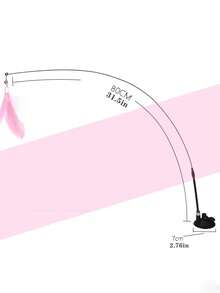 1pc Cat Teaser Wand Toy, Pet Artificial Feather Bell Replacement, Suitable For Cat Exercise And Entertainment, Handheld Teaser Wand With Replaceable Insect-Shaped Wand Heads - Multicolor - View 11