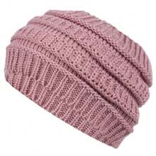 1pc Solid Color Thick Knitted Headband, Women Knitted Headband, Facial Wash Headband, Topless Ponytail Knit Hat, Sports & Fitness Headband Hat, Suitable For Multiple Occasions Hair Accessories Autumn Accessories Autumn Head Scarf Women Bandana Fashion Head Wrap Fall Hair Band Winter For Vacation Outfits Woman