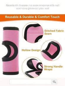 1个多色行李箱拉杆套，带包装标识，独特镂空设计，保护双手免受伤害，适用于纽扣式行李箱，是机场旅行的理想之选，男女通用，是度假、暑假、返校季的必备旅行装备 - 彩色 - 查看 6