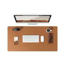 Desk Pad For Office Home, Leather Waterproof Large Desk Writing Mat Organizer,Multifunctional Ultra Thin Dual Use Desk Blotters Mouse Pad Protector