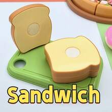 Bộ đồ chơi nhà bếp mini cho trẻ em, bao gồm pizza, bánh mì kẹp thịt và xúc xích | Bộ đồ chơi nhà bếp mini cao cấp, chi tiết thực phẩm chân thực và thiết kế cắt và chia sẻ tương tác, phụ kiện thực phẩm nhập vai, kích thích trí tưởng tượng, thúc đẩy học tập sớm. - Nhiều màu - Xem 5