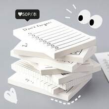 50 Sheets Self-Stick Memo Pads - "Don't Forget" Lined Notepads For Planning, Reminders, Study, And Organization, Perfect For Home And Office Use, Office Supplies | Minimalist Design | Adhesive Backing, Sticky Note Pads - Multicolor - View 1