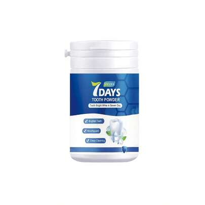 7天美白牙粉 | 亮白、保护牙龈、深层清洁、恢复口腔亮泽