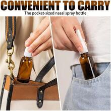 LXY 10 Pcs Nasal Spray Bottle 30ML 1oz 6 Pcs Glass Nose Spray Bottle Empty Fine Mist Sprayers Atomizers With 2 Pcs Funnels And 2 Pcs Labels LXY