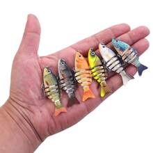 Señuelo de pesca suave de múltiples secciones de 6 cm/5 g, adecuado para la pesca de crappie, chub y trucha de arroyo