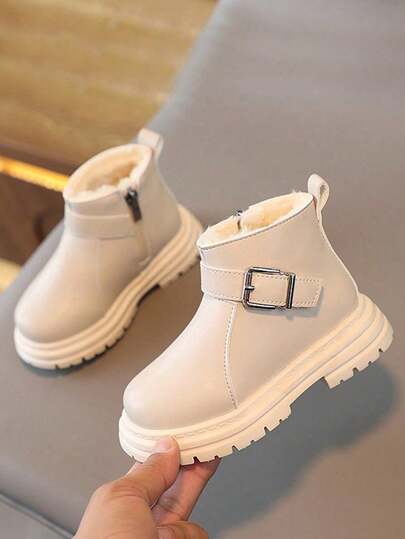 1 Pair 2025 Autumn/Winter New Style Boys' Campus Boots, Fashionable Kids' Outdoor Casual Ankle Boots