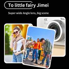 Cámara digital compacta recargable con zoom óptico 18X, 48MP de resolución, enfoque automático, resolución 4K, detección de rostros y pantalla de 2.8" - LK-007 Marrón - Ver 8