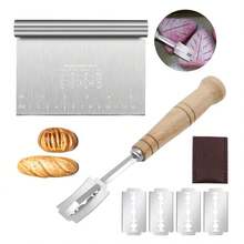 French Bread Knife, Kitchen Utensil, Baking Accessory, European Curved Toast Slicer, Dough & Pizza Cutter