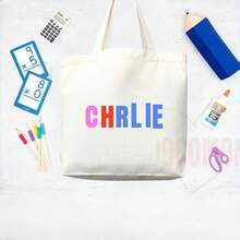 Customized Dinosaur Name Tote Bag, Student Lunch Bag, 's Toy Bag Or Small Backpack - Or Parents' Daily Gift Bag - Personalized Canvas Daily Bag - Multicolor - View 8