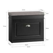 SoBuy Shoe Cabinet FSR82-K-W - 黑色 - 查看 2