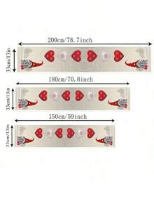 Centrotavola natalizio con gnomi, fiocchi di neve e cuori, decorazione da tavolo invernale e natalizia per cucina e sala da pranzo