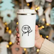 Easypie Selection 2 PIEZAS Pegatina de coche con dedo medio divertido - Calcomanía reflectante impermeable para ventanas/carrocería, decoración de automóvil estilo de dibujos animados