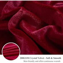 Plush Shaggy Duvet Cover Set, Ultra Soft Fluffy Bedding Sets 3 Pieces (1 Fuzzy Comforter Cover + 2 Pillow Cases), Zipper Close (, Pink), Luxury Bedding - Red - 查看 5