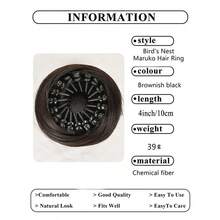 Voluminous Bird's Nest Bun - Elegant High-Temperature Silk Fiber Women's Bun, Messy Elastic Headband Style, Essential Item For Quickly Creating Fashionable Hairstyles