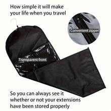 6 Stücke/3 Stücke/1 Stück extra lange Perücken Ständer Aufbewahrungstaschen mit Aufhängehaken - Klares Frontfenster, robuste Kunststoff Perücken Reisekoffern mit Reißverschluss für lange Perücken, Pferdeschwänze, Hochsteckfrisuren, Haarverlängerungen - Salon & Zuhause Organizer, Perücken Zubehör, transparentes Fensterdesign, faltbares Design