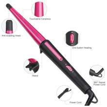 1325mm Pink Cone Curling Iron With 1 Heat Resistant Glove, Simple 1-Setting Switch Operation For Home Use - EU C Type Plug(220-240V) - View 6