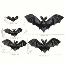5/20pcs Aogue Halloween Bat Hanging Decorations - Realistic Black Plastic Vampire Bats With Red Eyes For Spooky Party, Haunted House, And Outdoor Decor, Halloween Decorations - Multicolor - View 6