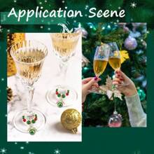 14Pcs Beaded Wine Glass Charms Wine Glass Charm Bulk Colorful Acrylic Angel Bead Drinks Marker Identifiers Tags Rings For Stem Glasses Wedding Valentines Day Wine Tasting Party Decoration