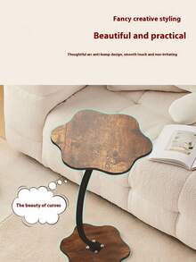 1 Piece Cloud Shaped Side Table, Sofa Table, Wooden Tabletop Side Table With Stable Metal Frame, Suitable For Small Space, Living Room And Bedroom, Bedside Table Decorative Table, Cloud Shaped Wooden Side Table, Side Table, Home Furnishings, Large Storage Capacity, Space-Saving Design, Suitable For Small Space - Multicolor - View 3