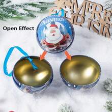 6/9pcs Makou Tin Ball Shaped Creative Christmas Elf Ball, Cute Gift Box With Iron Box, Reusable Metal Storage Jar And Christmas Tree Decoration Pendant, Suitable For Mini Christmas Items And Christmas Gift Packaging For Small Gifts, Wedding Iron Box, Kindergarten Candy Box, Iron Box, Christmas Eve Decoration (Style Random) Home Decor Christmas Decorations Room Decor