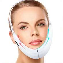 Electric V-Shaped Face Lifting Mask For Wrinkle Removal Suitable For Professional Massage Devices Lifting & Firming Massager - White - View 2