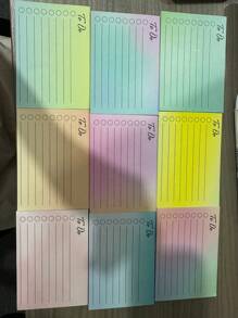 50/150 件渐变色多色计划便签，个性化记事本，横向版本，适合学生、办公室工作人员、家庭使用、学校用品、返校用品、办公用品、办公桌配件、返校配件、办公与学习用品 > 笔记本与书写板 > 便签