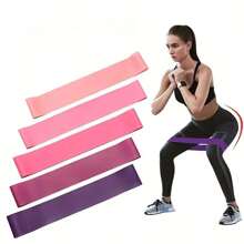 1pc/5pcs Yoga Resistance Bands, Suitable For Full Body Fitness, Glute, Leg And Arm Stretching, Ideal For Yoga And Pilates Workouts At Home, Portable Fitness Equipment, Rubber Resistance Bands, Yoga Gym Elastic Candy Strength Pilates Cross-Training For Women Weight Lifting