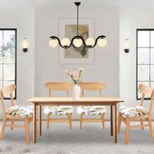 Stretch Non-Slip Soft Washable Dining Chair Covers Set Of 4, Yellow Cushion Slipcovers Kitchen And Dining Room Chairs - 03 - View 5