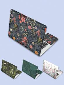 A Set Of 15-Inch Laptop Skin With Flower Pattern For Laptops, MacBooks,HP