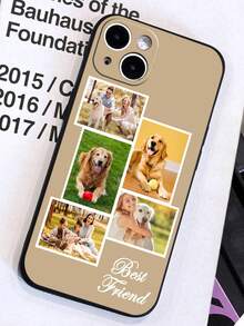 定制浪漫情侣旅行日常纪念照片个性化心形文字手机壳，可定制日常、婚礼、周年纪念、宠物、家庭等照片。时尚个性化签名字母短语纪念手机壳，适用于 S20、S21、S22、S23、S24、A12、A14、A15、A21、A22、A31、11/13/14/15 Pro Max、16 Pro Max。 - 黑色 - 查看 4