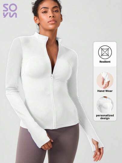 Soyun Women's Yoga Jacket Striped Slim Fit Suitable For Outdoor Activities Travel Home Casual Party Office Gym