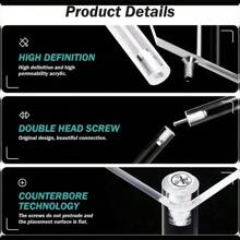 1 sztuka - akrylowy organizer na kosmetyki, wielowarstwowa przezroczysta półka, nadaje się do perfum, produktów do pielęgnacji skóry, kosmetyków, łazienki, sypialni, dekoracji wnętrz, wzmocniona i stabilna konstrukcja trapezowa