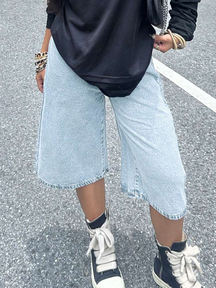 Bermudy s vysokým pásom bez opasku, ležérne letné - Ľahké umývanie - View 3