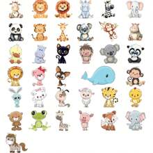 36/24/12/3/1 件动物熨烫转印贴花 - DIY 热压补丁，适用于 T 恤、口罩、牛仔裤和背包 - 彩色 - 查看 21