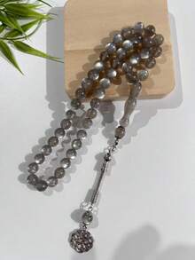 45 颗/套 10 毫米单串念珠，中东阿拉伯每日祈祷念珠 - 彩色 - 查看 15