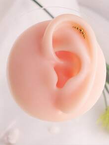 1pc Fashionable Ball Decor Stud Earring For Women For Daily Decoration - Yellow Gold - View 5