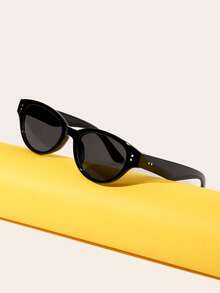 1 PC Teen's 14-16Y Metal Hinge Sunglasses Casual Oval Frame Eyewear Suitable For Holiday Outing And Daily Life Clothing Accessories - Multicolor - View 10