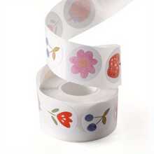 500 Peças/Rolo Adesivos de Recompensa Fofinhos de Morango Scrapbooking, Adesivos de Envelope de Frutas para Festa de Aniversário, Lembrancinhas, Produtos de Panificação