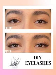 168pcs Individual Lashes Cluster D Curl,DIY Eyelash Extension Kit , 9-12mm Mix Lash Clusters With Lash Bond And Seal And Lash Applicator Tool For Self Application At Homelash Clusters Kit,Lashes,Eyelashes,Fake Lashes