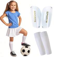 5-13Y Kids & Teens Soccer Shin Guards Set, Include Shin Guards & Long Soccer Socks, Lightweight Soccer Gear For Boys & Girls Ages 8-12, EVA Padding Protects Against Impact & Injury - Multicolor - View 5