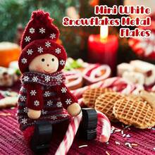 150 pezzi Mini fiocchi di neve in metallo, ciondoli e decorazioni natalizie bianche ottagonali da 0,51 cm, decorazioni per unghie fai-da-te, abbellimenti per scrapbooking, progetti artigianali per le vacanze, decorazioni per feste a tema, materiali per artigianato invernale, Natale, stagione festiva - Ciondoli fiocchi di neve in blocco per decorazioni per la casa, confezioni regalo, decorazioni per l'albero, matrimoni, aule, feste in ufficio, lavoretti per bambini, piccole decorazioni a forma di fiocco di neve, forniture per artigianato in metallo, accessori fai-da-te stagionali