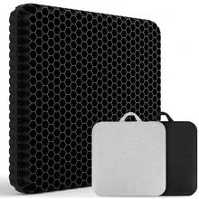 19.7" Gel Seat Cushion, Super Large & Thick Office Chair Cushion For Long Sitting - Back Hip Tailbone Pain Relief Cushion, Egg Seat Cushion Desk Chair Pads For Cars Wheelchair - Fits Up To 350 Lbs-222684 - 黑色較大 - 查看 1